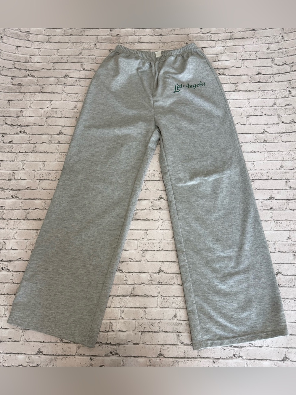 SHEIN Grey Wide-Leg Kids Sweatpants Joggers Size 13Y
